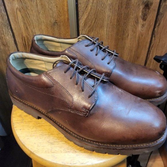L.L. Bean RB42 04 Men\'s Walnut Brown Leather Lace Up Oxford Shoes Size US 13 main image 4